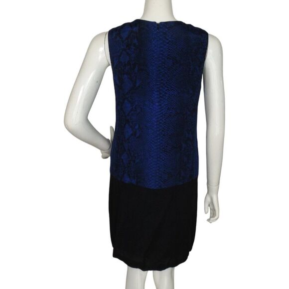 REBECCA TAYLOR Dress, 4, Black/Blue snake print, Short/Mini, Sleeveless - Picture 5 of 13